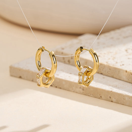 Classic Gold Crystal Earrings