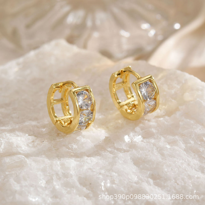 Classic Gold Cubic Zirconia Earrings