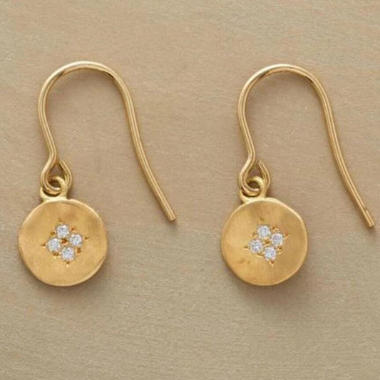 Classic Gold Diamond Earrings