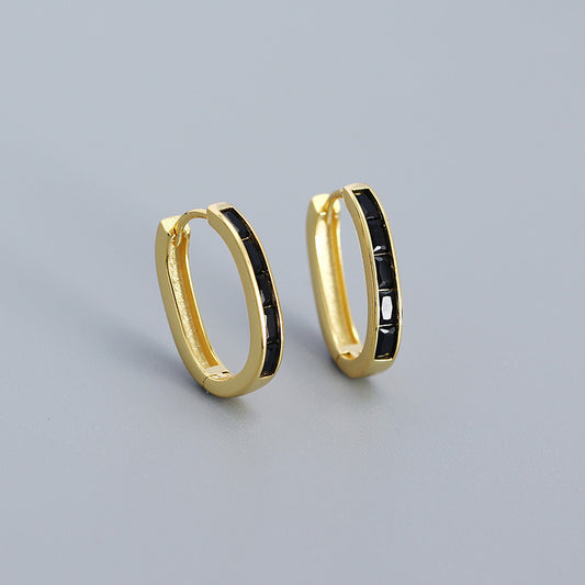 Classic Gold Onyx Earrings