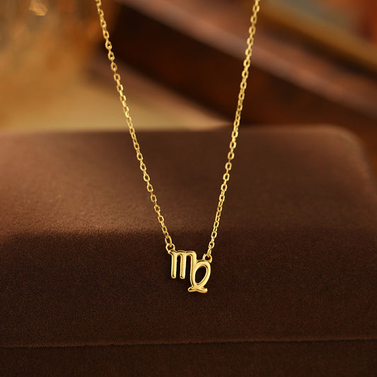 Classic Gold Virgo Necklace