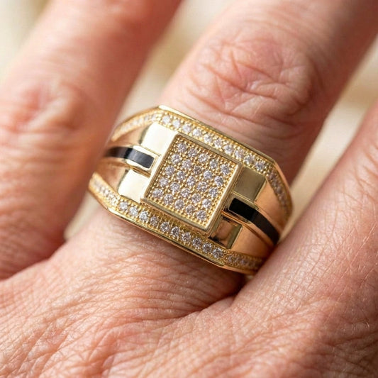 Classic Gold Zircon Ring