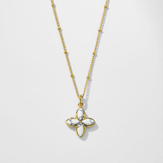 Classic Marble Cross Necklace