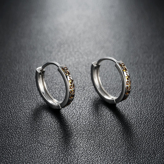 Classic Ornate Hoop Earrings