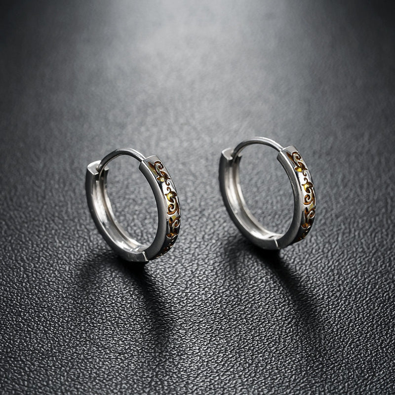 Classic Ornate Hoop Earrings