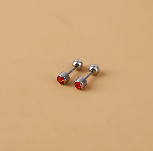 Classic Red Crystal Earrings
