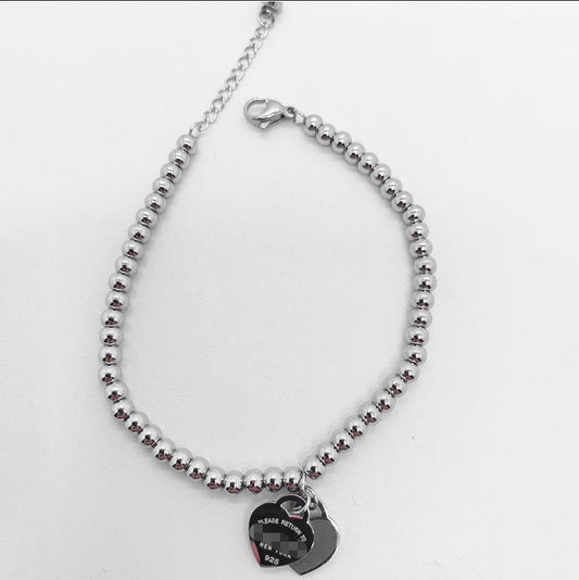 Classic Silver Bead Bracelet