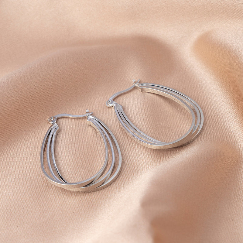 Classic Silver Hoop Earrings