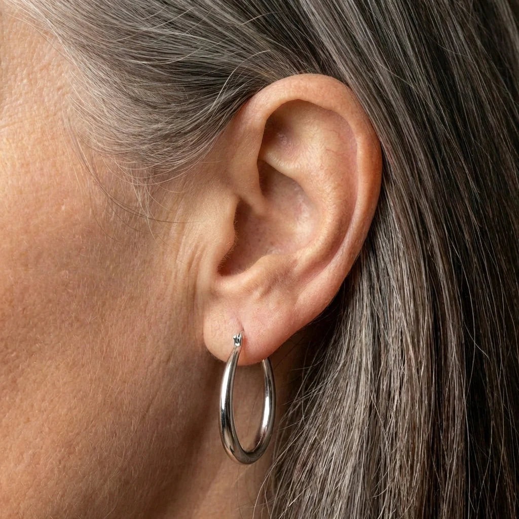 Classic Silver Hoop