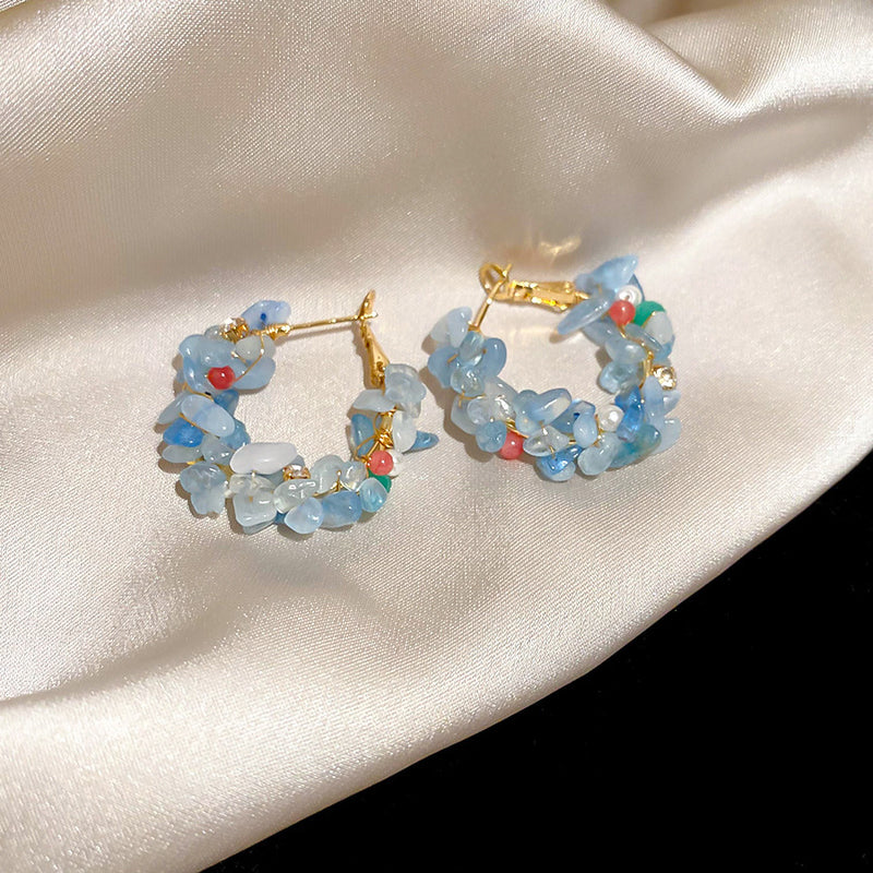 Colorful Aquamarine Earrings