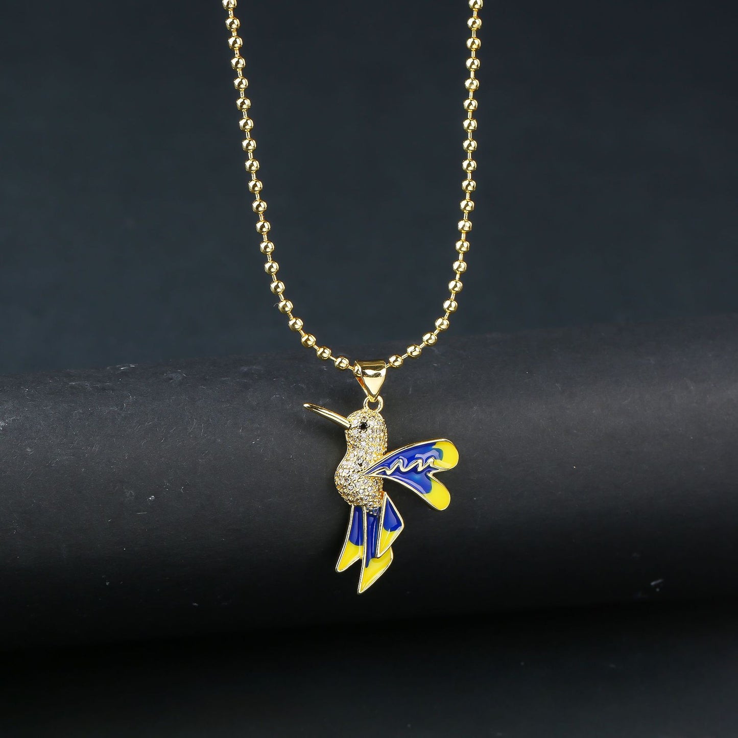 Colorful Bird Pendant Necklace