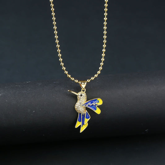 Colorful Bird Pendant Necklace