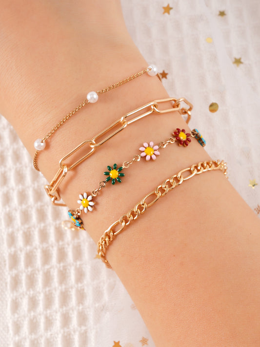 Colorful Daisy Bracelet