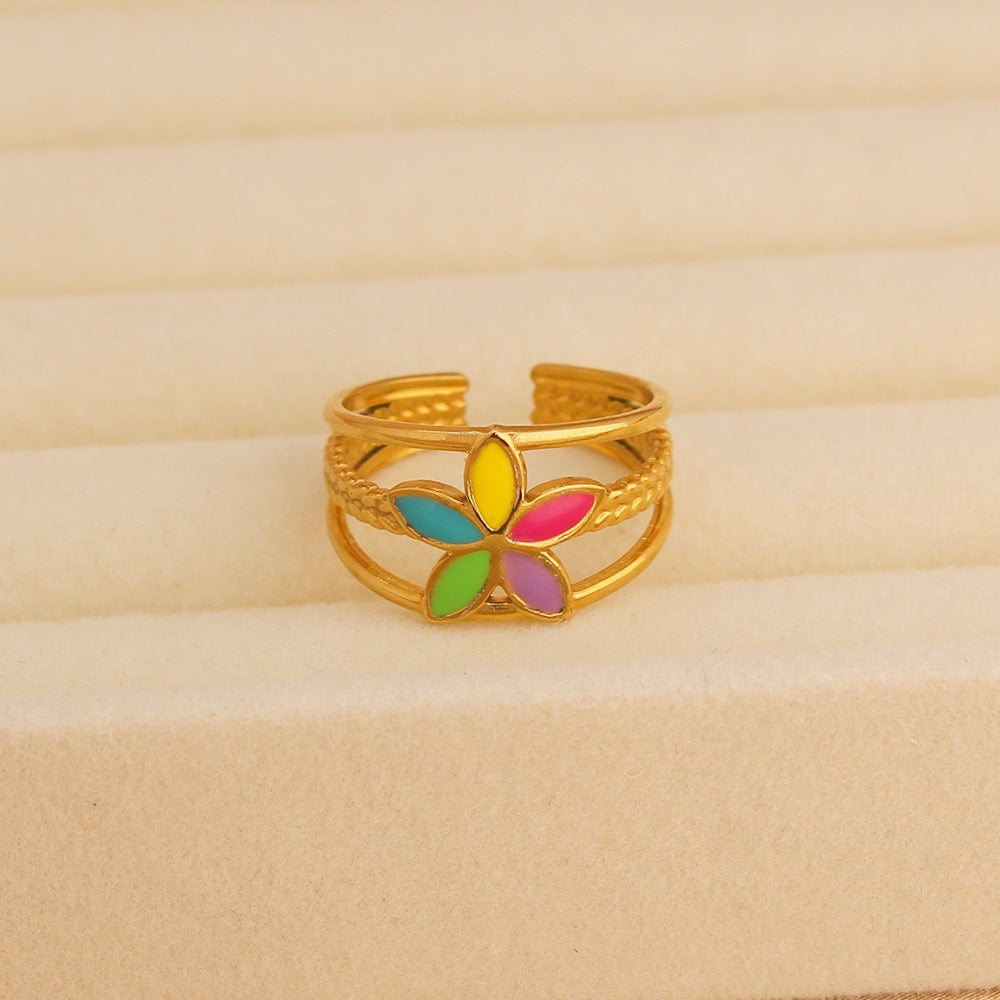 Colorful Flower Ring