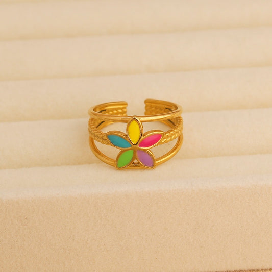 Colorful Flower Ring