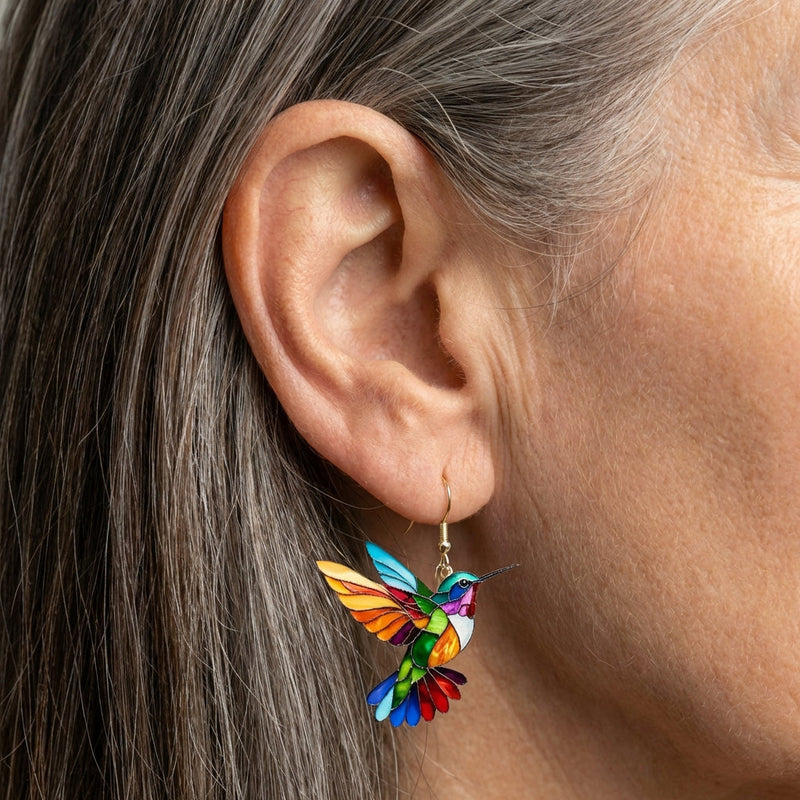 Colorful Hummingbird Earrings