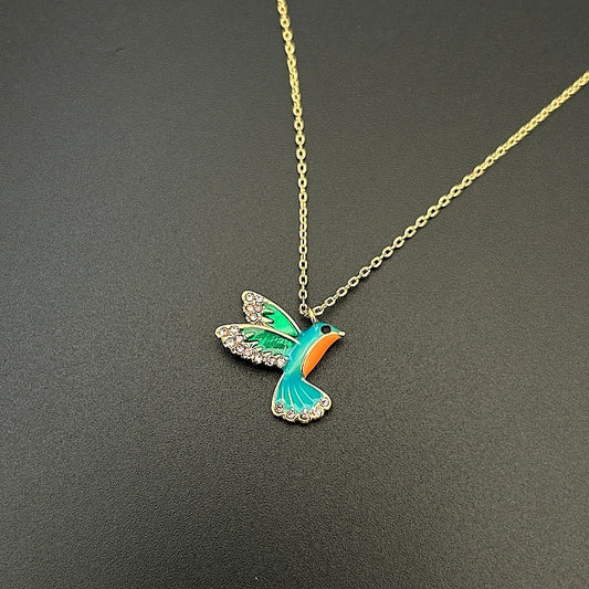 Colorful Hummingbird Necklace