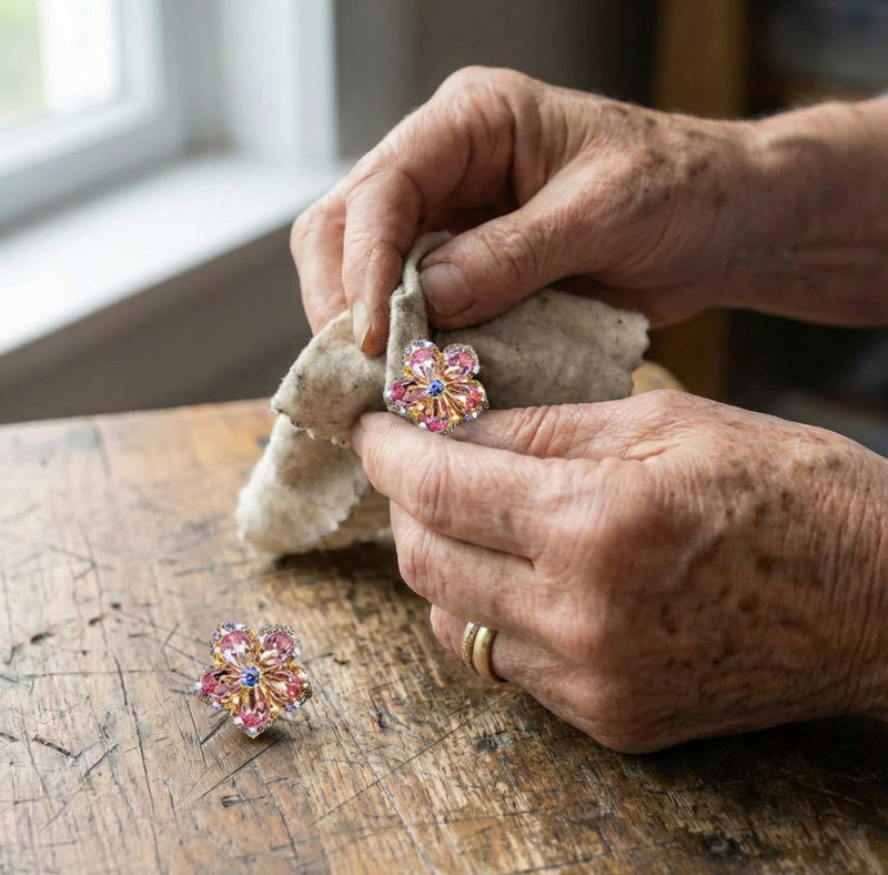 Crystal Blossom Zircon Earrings