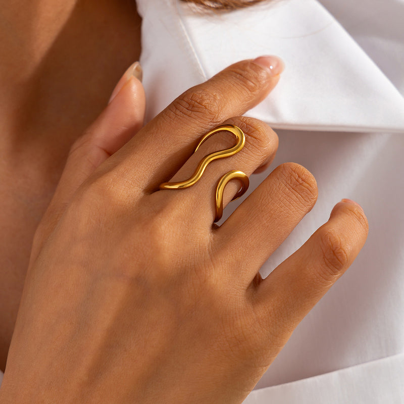 Curved Gold Ring