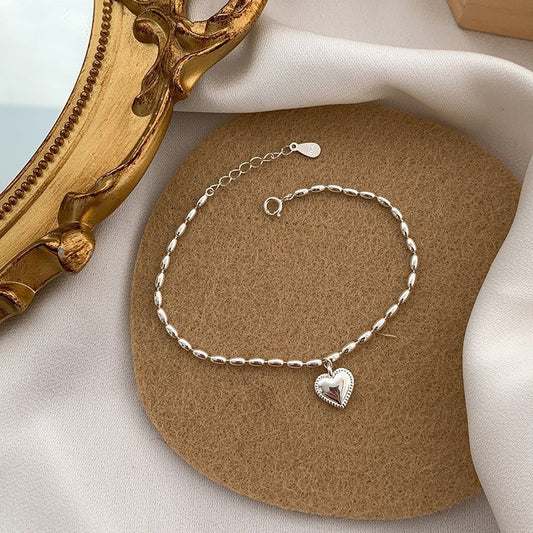 Delicate Heart Charm Bracelet