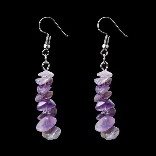 Elegant Amethyst Drop Earrings