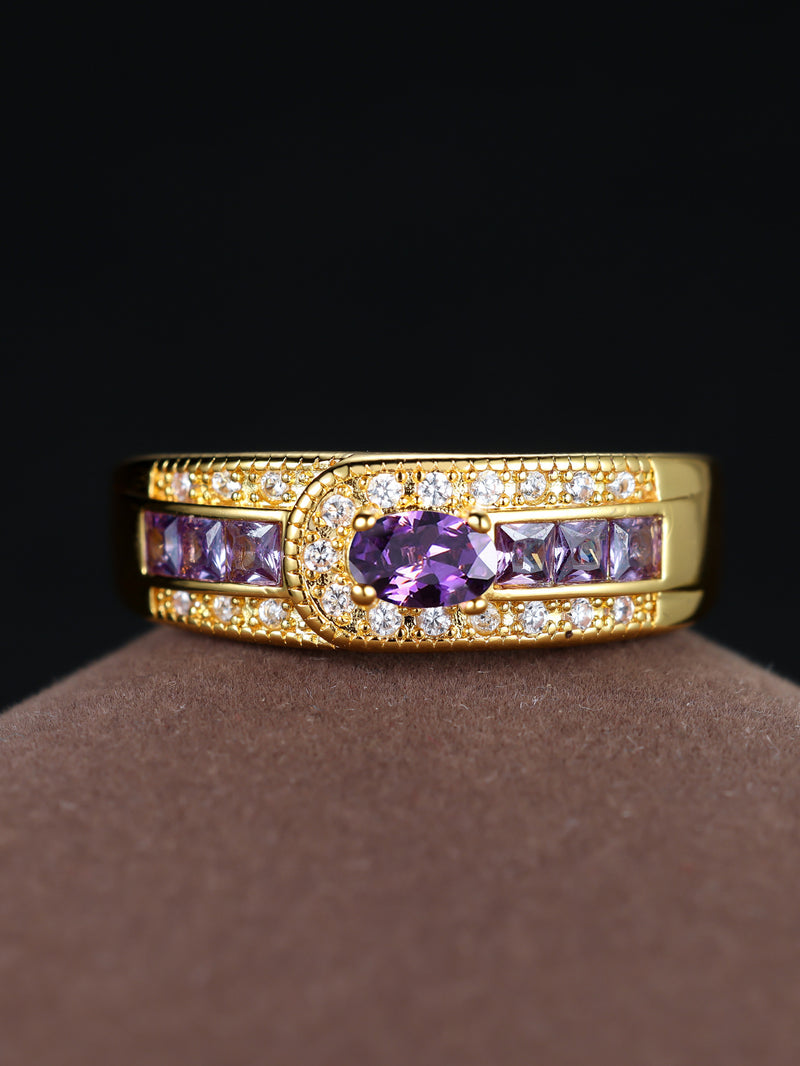 Elegant Amethyst Gold Ring
