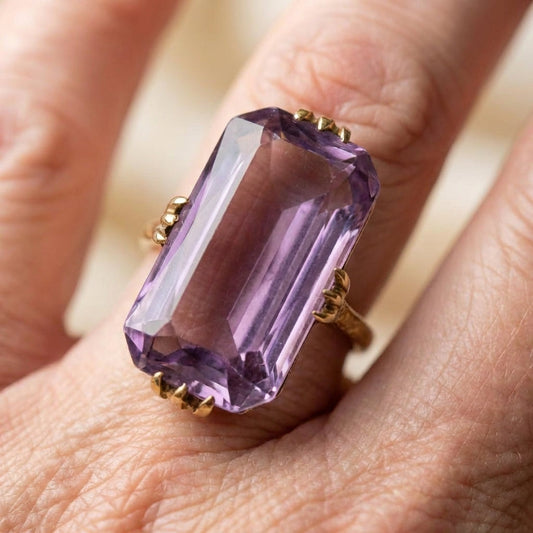 Elegant Amethyst Statement Ring
