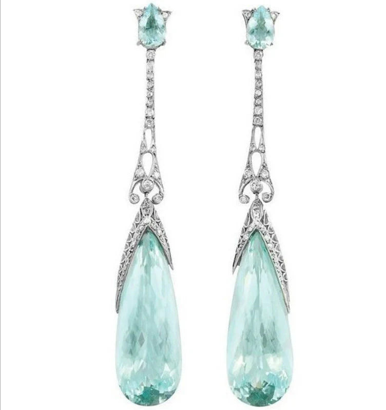 Elegant Aquamarine Drop