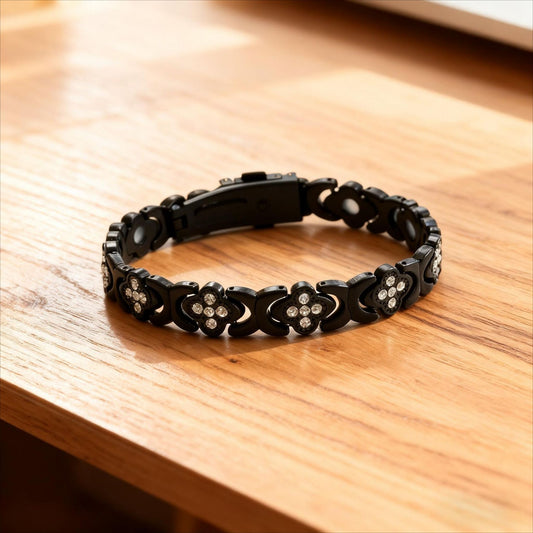 Elegant Black Crystal Bracelet