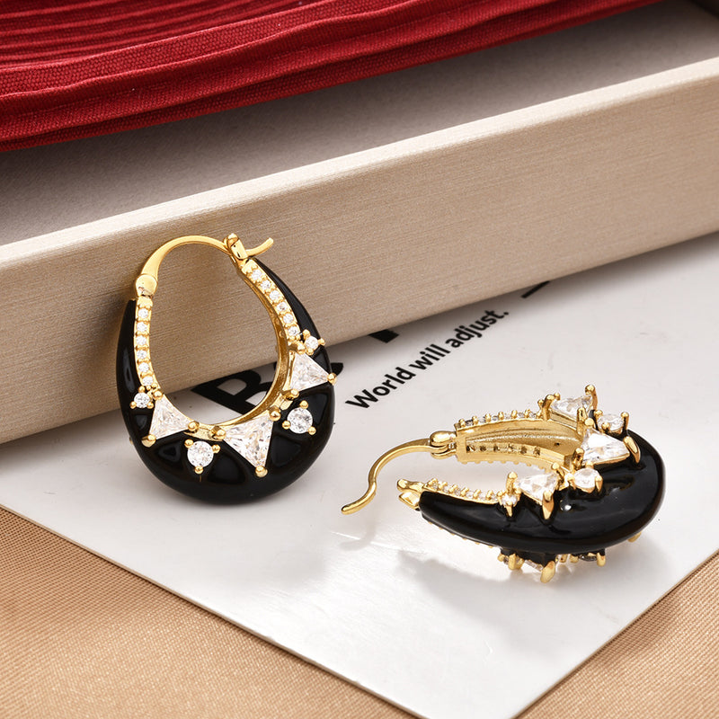 Elegant Black Onyx Earrings