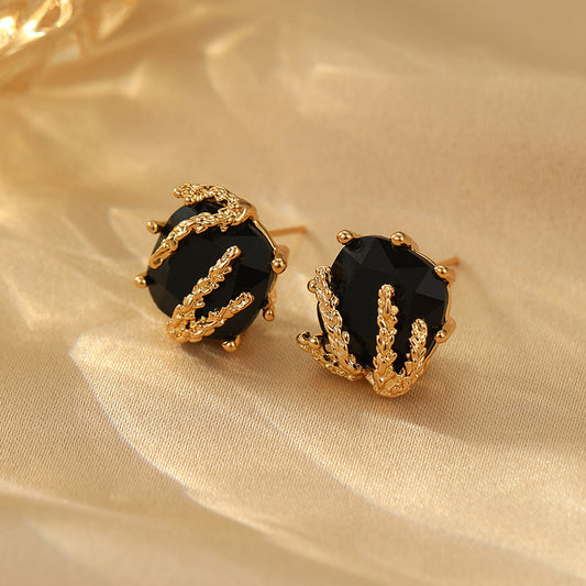 Elegant Black Onyx Earrings