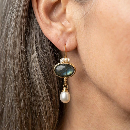 Elegant Black Pearl Earrings