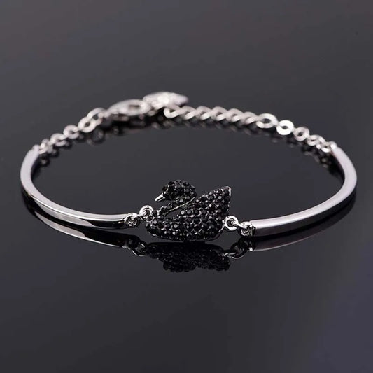 Elegant Black Swan Bracelet