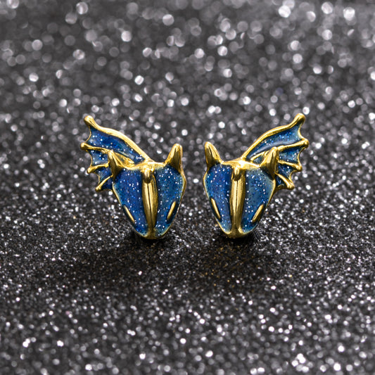 Elegant Blue Butterfly Earrings