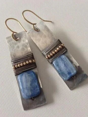 Elegant Blue Kyanite Earrings