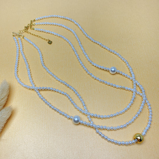 Elegant Blue Pearl Necklace