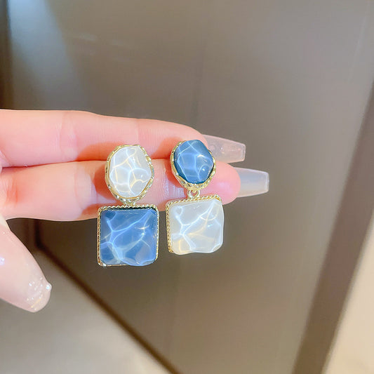 Elegant Blue Quartz Earrings