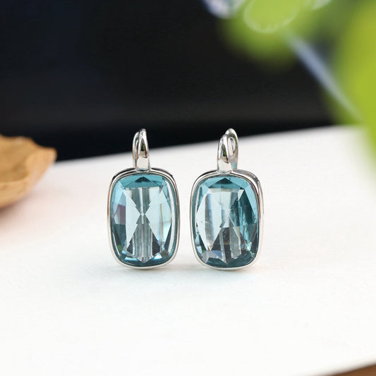 Elegant Blue Topaz Earrings