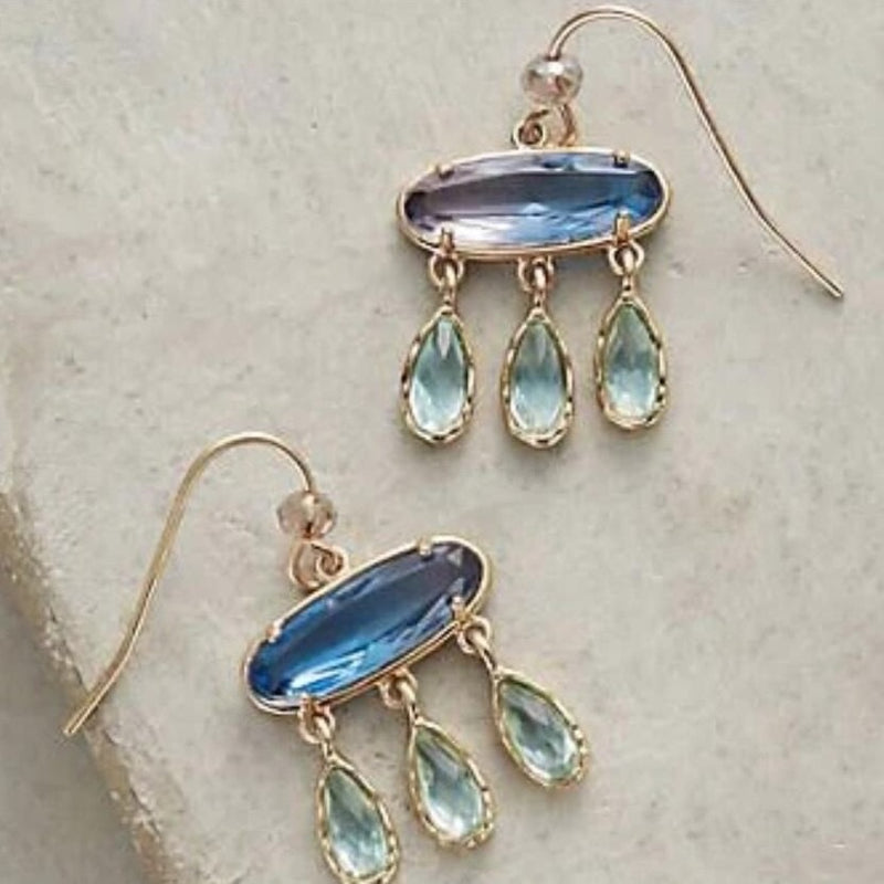Elegant Blue Topaz Earrings
