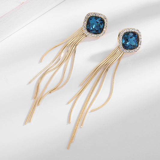 Elegant Blue Topaz Earrings