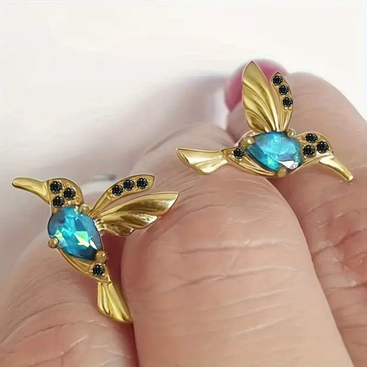 Elegant Blue Topaz Earrings