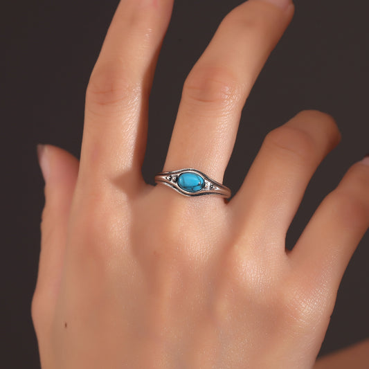 Elegant Blue Topaz Ring