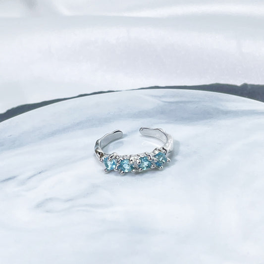 Elegant Blue Topaz Ring