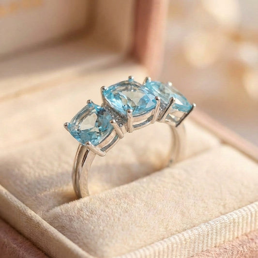 Elegant Blue Topaz Ring