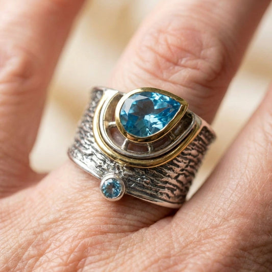 Elegant Blue Topaz Ring