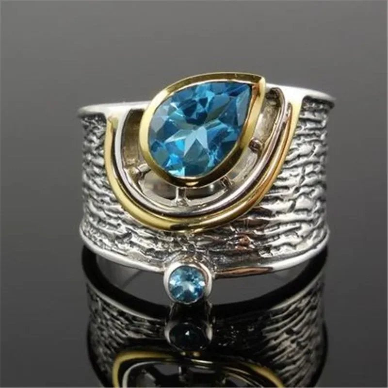 Elegant Blue Topaz Ring