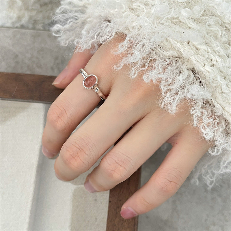 Elegant Coral Stone Ring