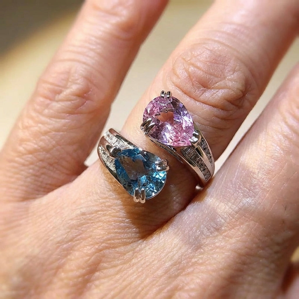 Elegant Crystal Cocktail Ring