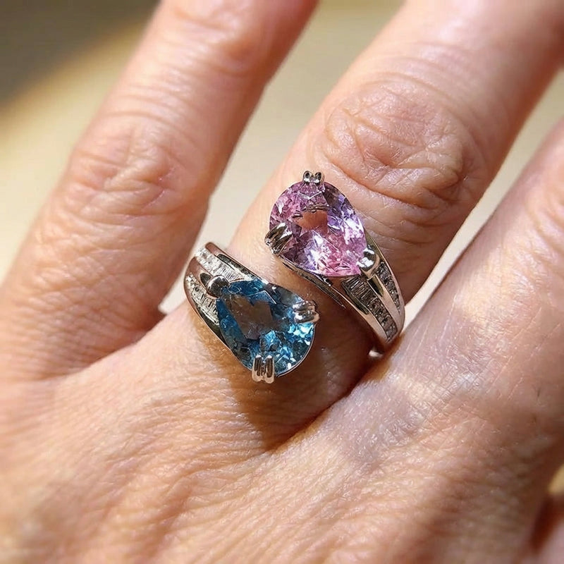 Elegant Crystal Cocktail Ring