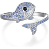 Elegant Crystal Dolphin Ring